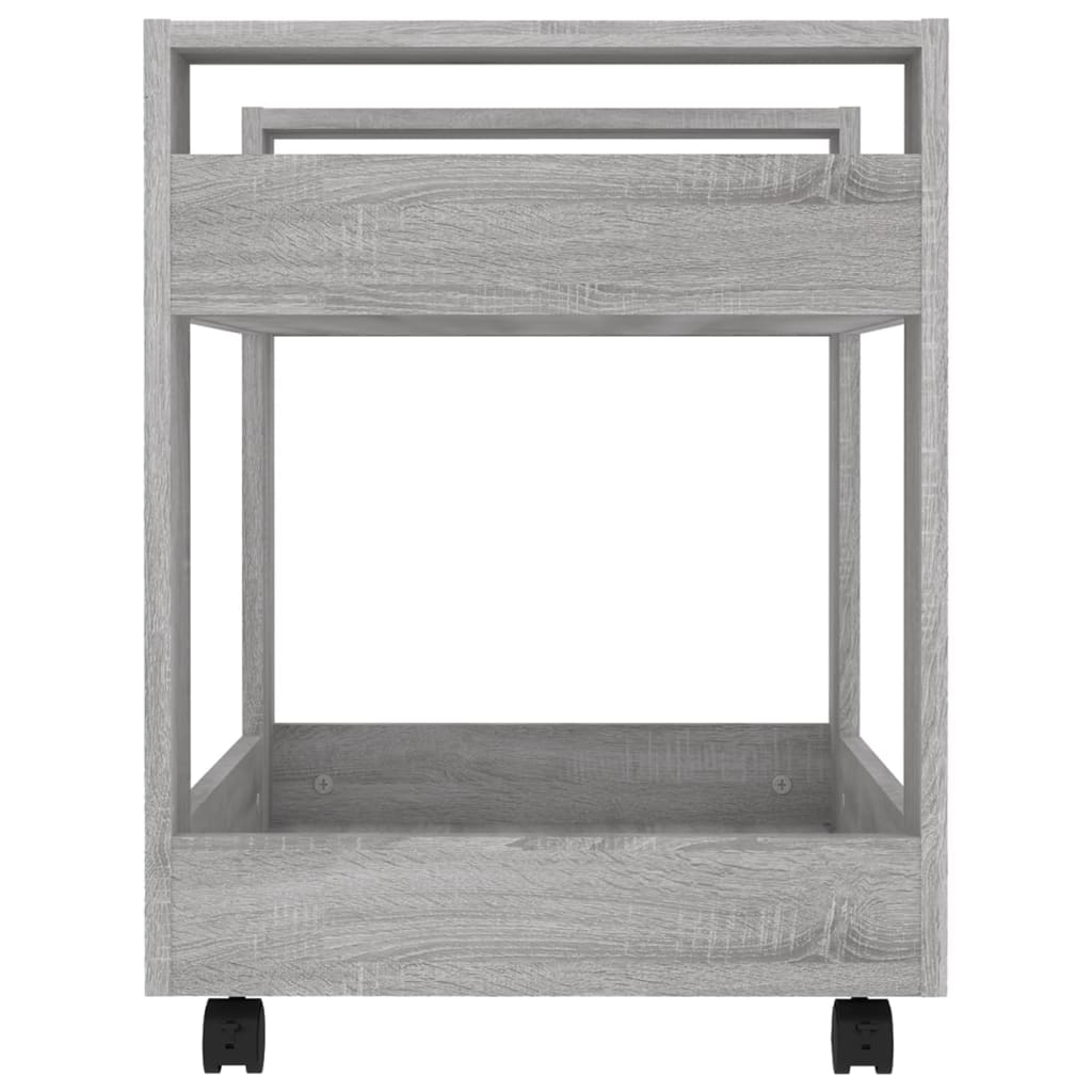 vidaXL Cărucior de birou, gri sonoma, 60x45x60 cm, lemn prelucrat