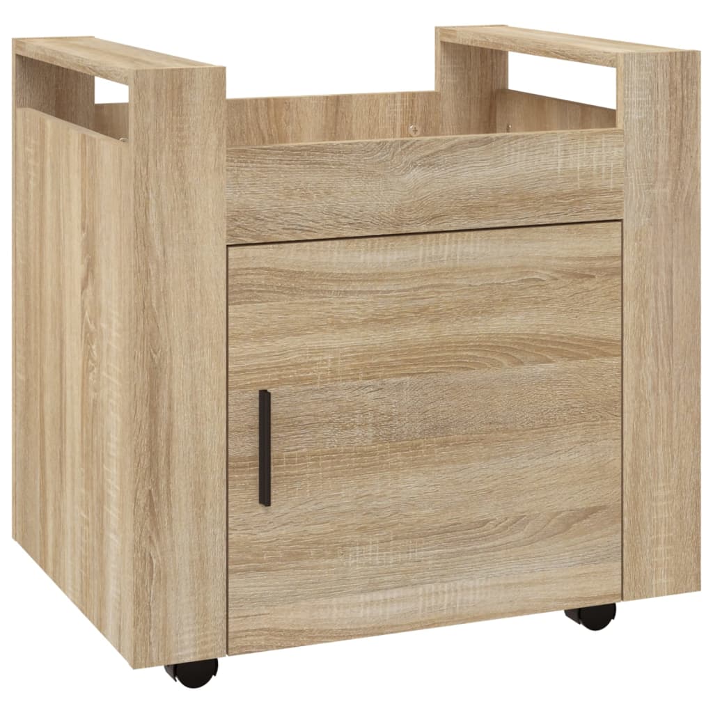 vidaXL Cărucior de birou, stejar sonoma, 60x45x60 cm, lemn prelucrat vidaXL Cărucior de birou, stejar sonoma, 60x45x60 cm, lemn prelucrat