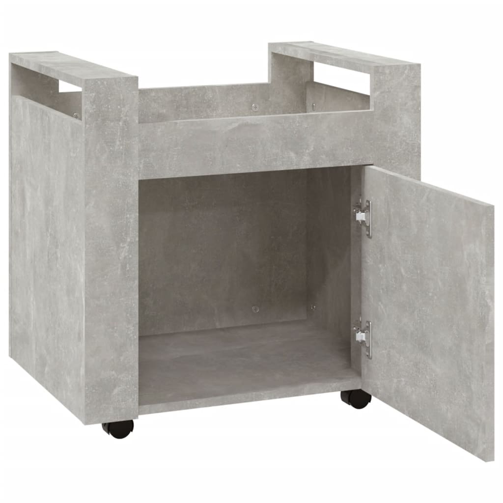 vidaXL Cărucior de birou, gri beton, 60x45x60 cm, lemn prelucrat vidaXL Cărucior de birou, gri beton, 60x45x60 cm, lemn prelucrat