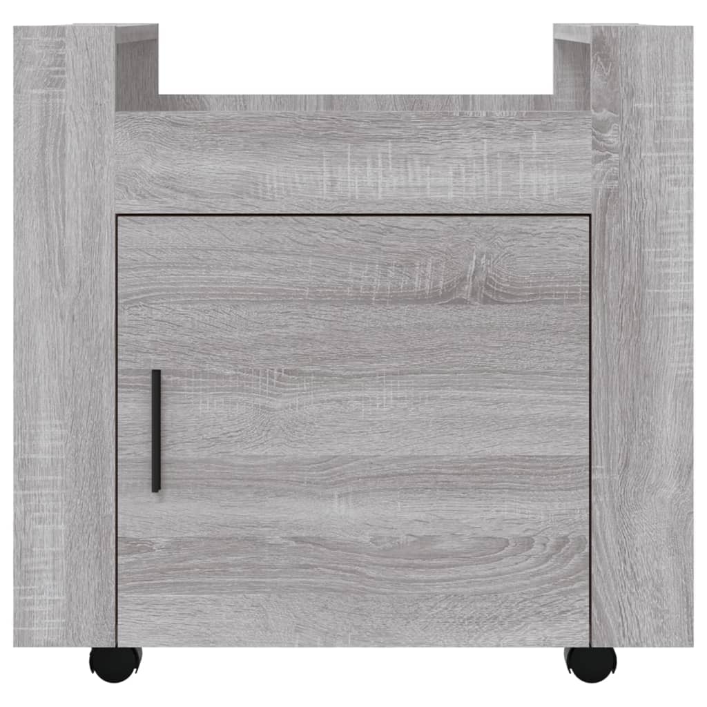 vidaXL Cărucior de birou, gri sonoma, 60x45x60 cm, lemn prelucrat