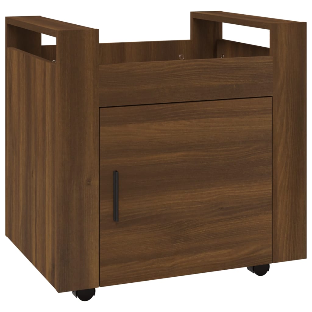 vidaXL Cărucior de birou, stejar maro, 60x45x60 cm, lemn prelucrat vidaXL Cărucior de birou, stejar maro, 60x45x60 cm, lemn prelucrat