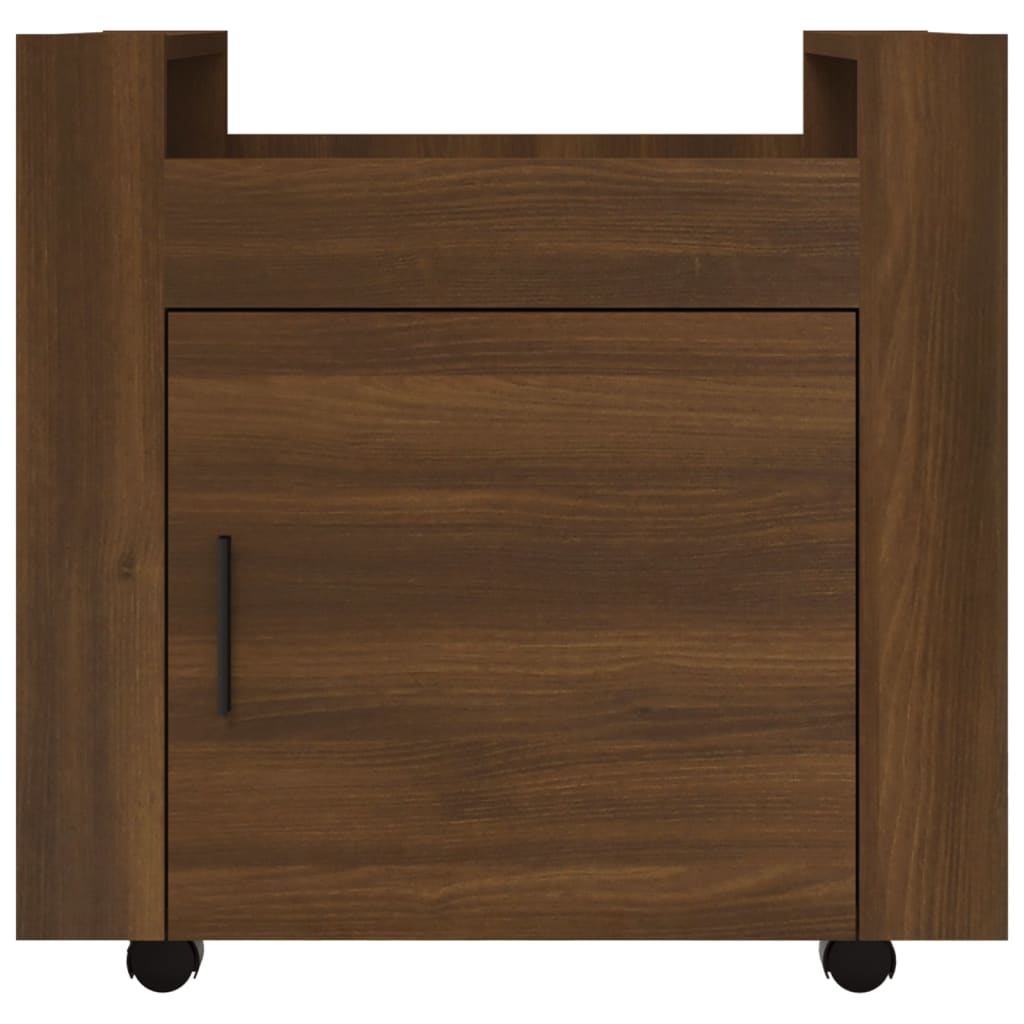 vidaXL Cărucior de birou, stejar maro, 60x45x60 cm, lemn prelucrat vidaXL Cărucior de birou, stejar maro, 60x45x60 cm, lemn prelucrat