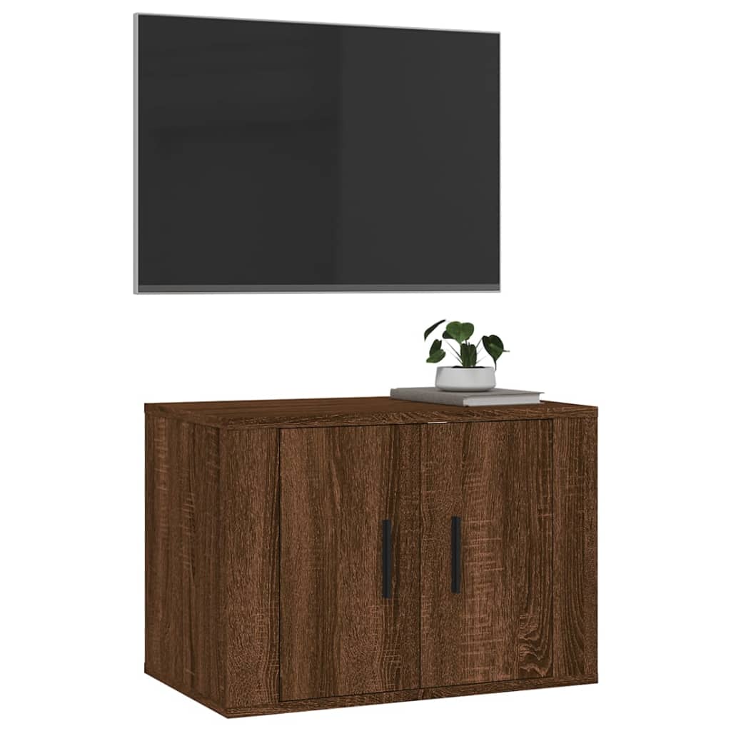 vidaXL Dulap TV montat pe perete, stejar maro, 57x34,5x40 cm