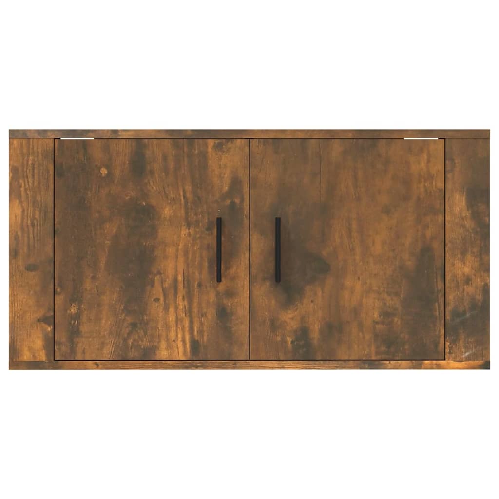 vidaXL Dulap TV montat pe perete, stejar fumuriu, 80x34,5x40 cm