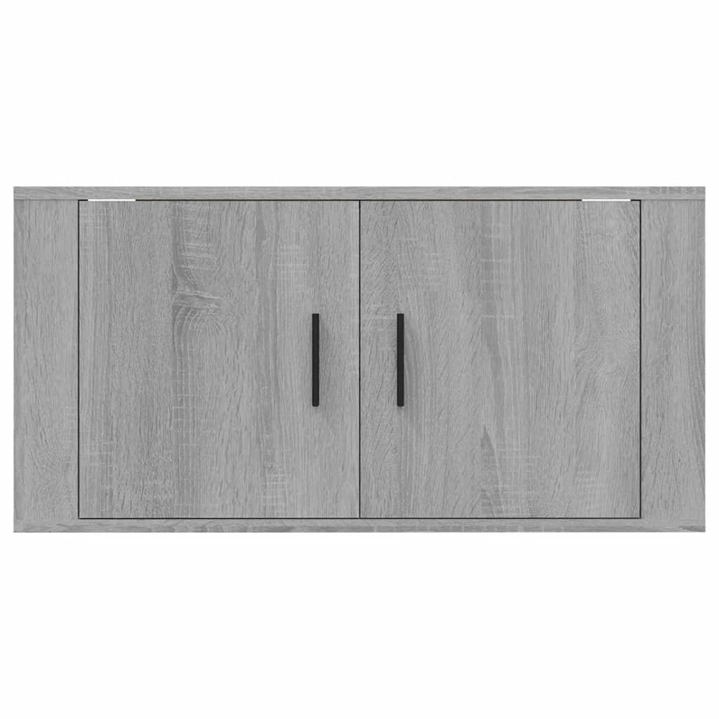 vidaXL Dulap TV montat pe perete, gri sonoma, 80x34,5x40 cm
