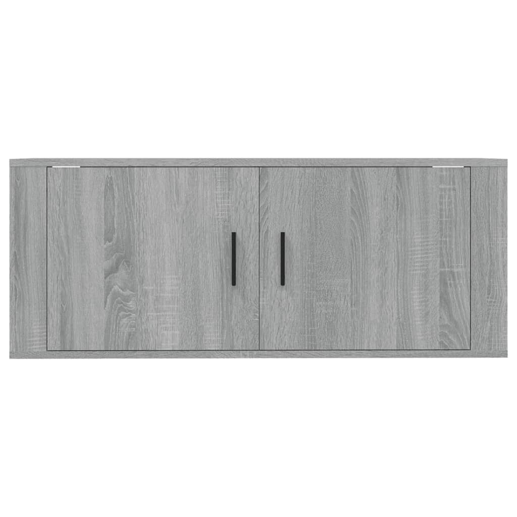 vidaXL Dulap TV montat pe perete, gri sonoma, 100x34,5x40 cm