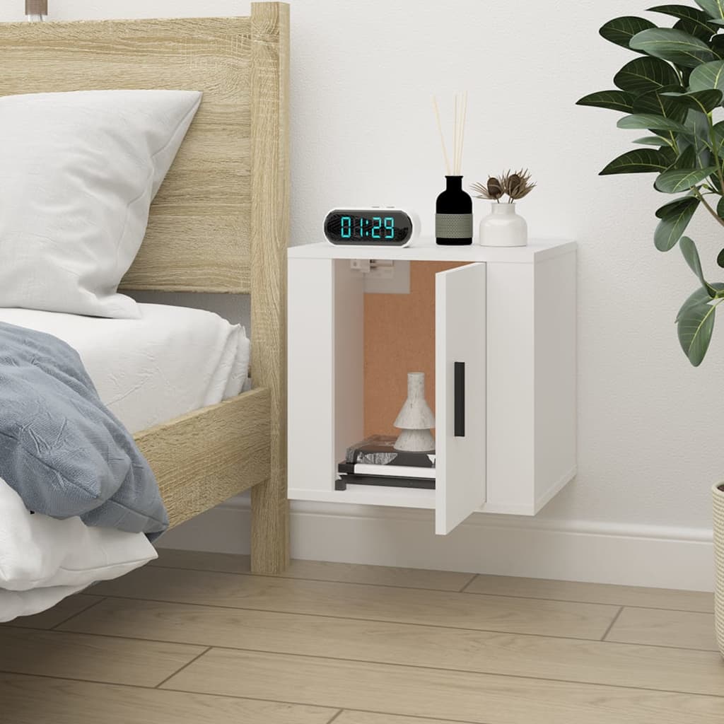 vidaXL Dulap TV montat pe perete, alb, 40x34,5x40 cm