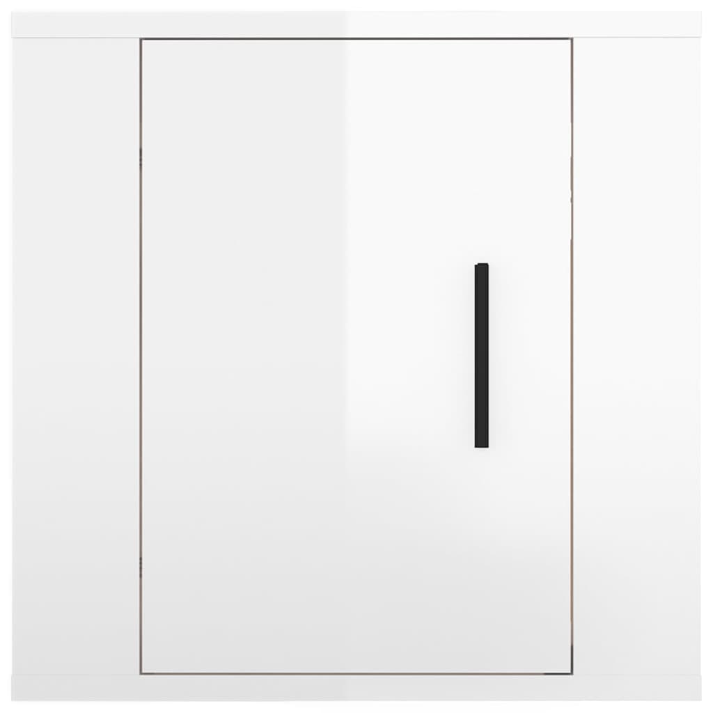 vidaXL Dulapuri TV montate perete 2 buc. alb extralucios 40x34,5x40 cm vidaXL Dulapuri TV montate perete 2 buc. alb extralucios 40x34,5x40 cm