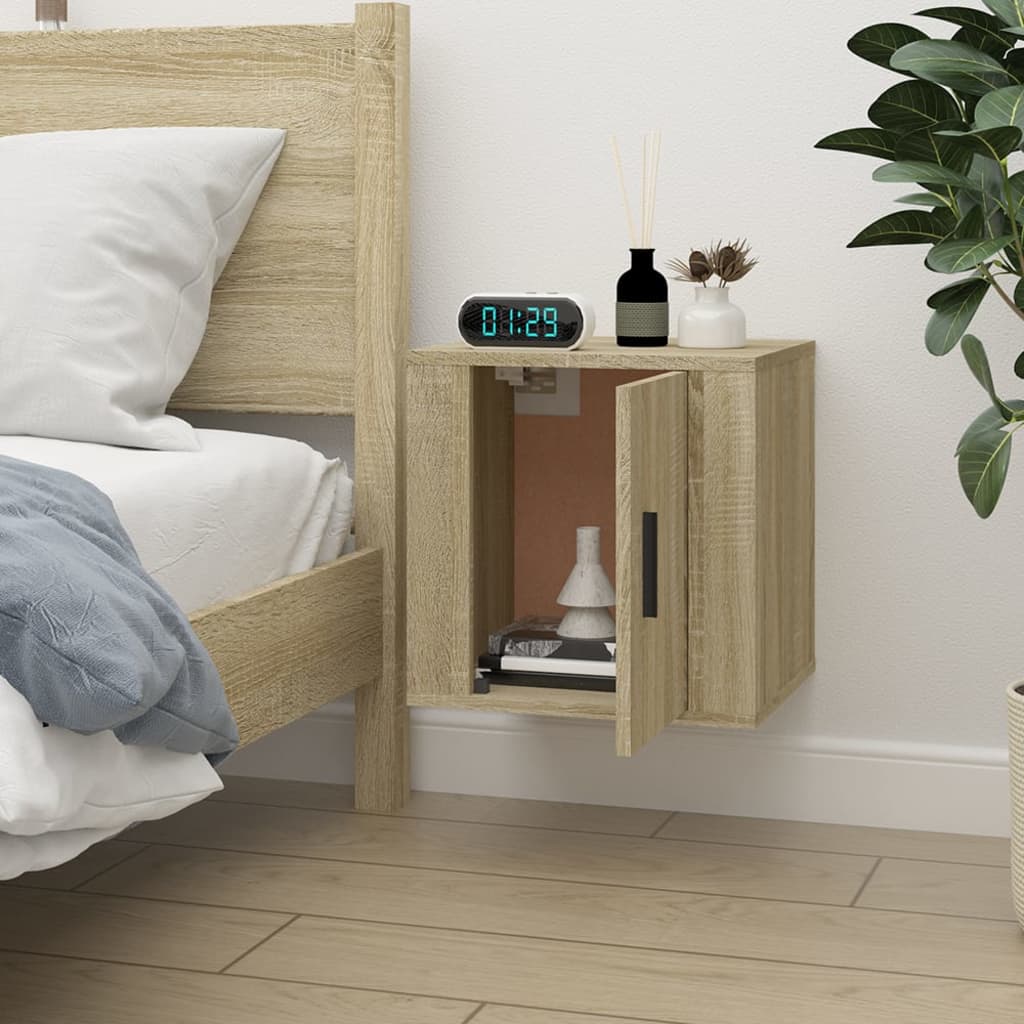 vidaXL Dulap TV montat pe perete, stejar sonoma, 40x34,5x40 cm