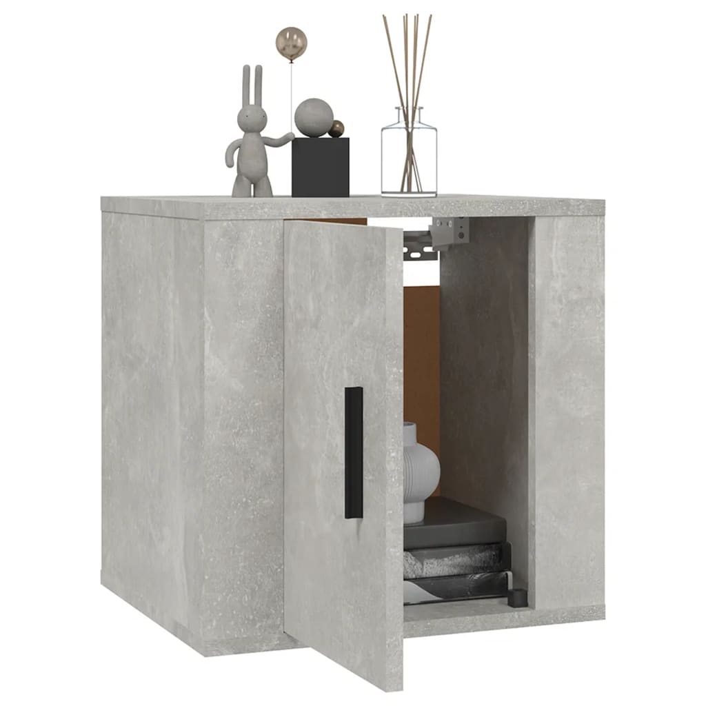 vidaXL Dulap TV montat pe perete, gri beton, 40x34,5x40 cm