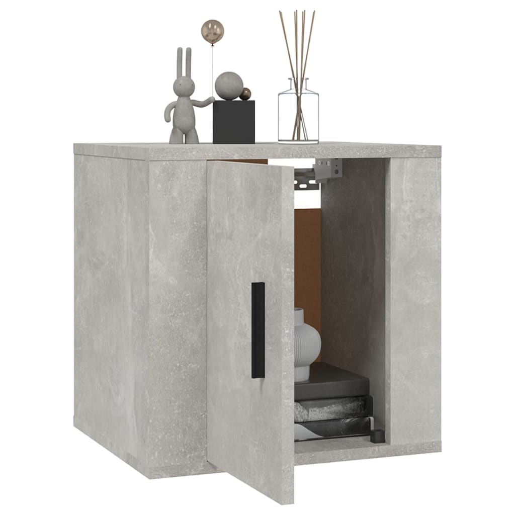 vidaXL Dulapuri TV montate pe perete, 2 buc., gri beton, 40x34,5x40 cm vidaXL Dulapuri TV montate pe perete, 2 buc., gri beton, 40x34,5x40 cm