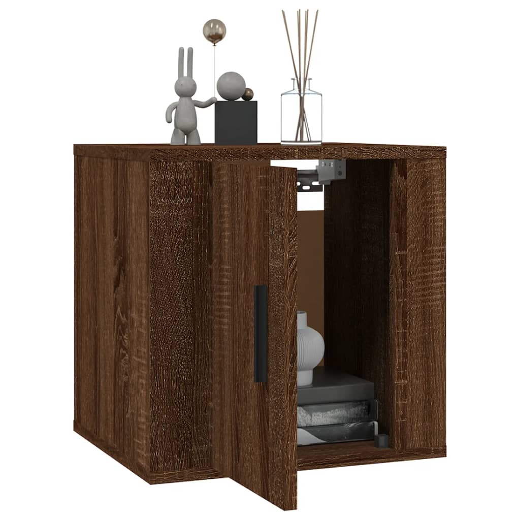 vidaXL Dulap TV montat pe perete, stejar maro, 40x34,5x40 cm