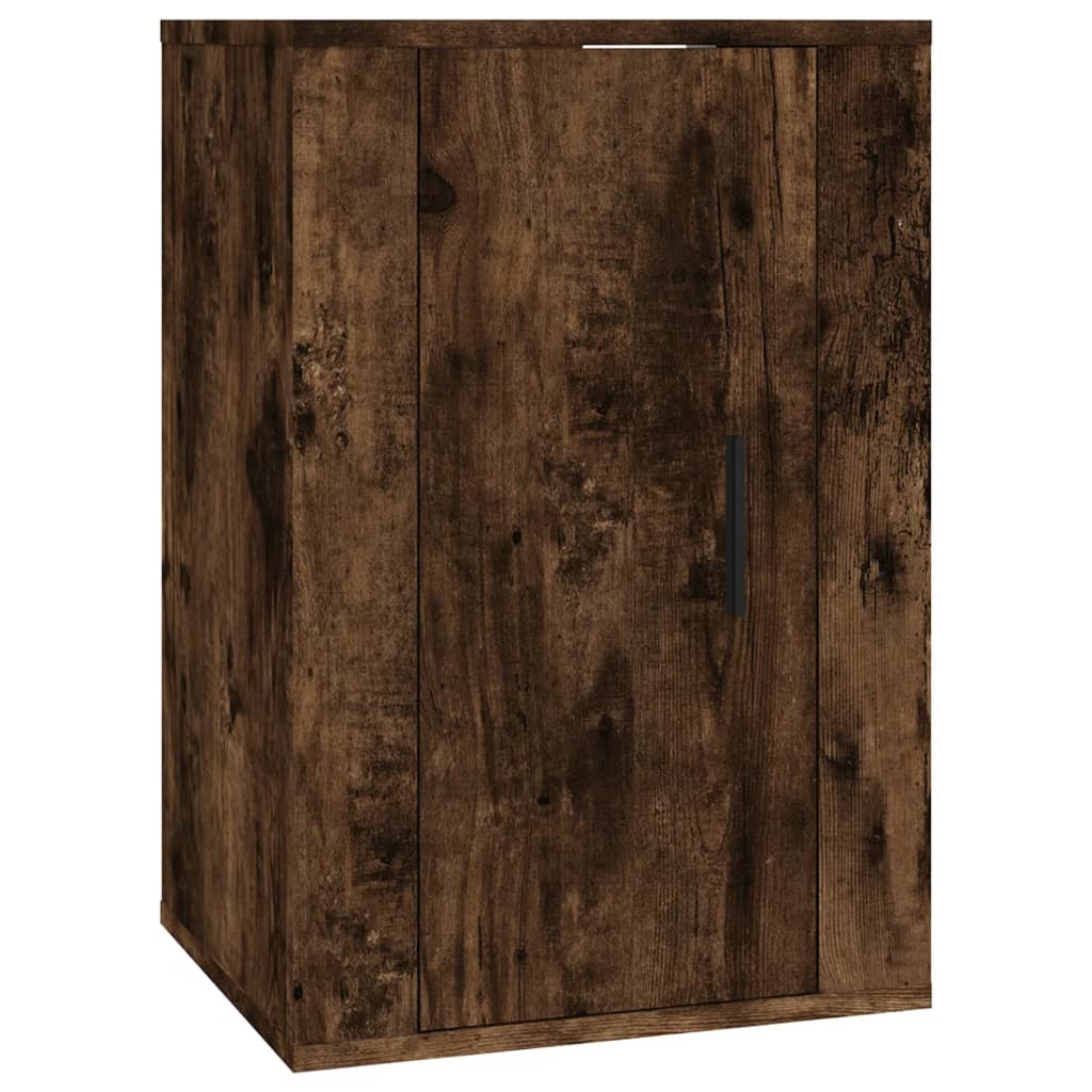 vidaXL Dulap TV montat pe perete, stejar fumuriu, 40x34,5x60 cm
