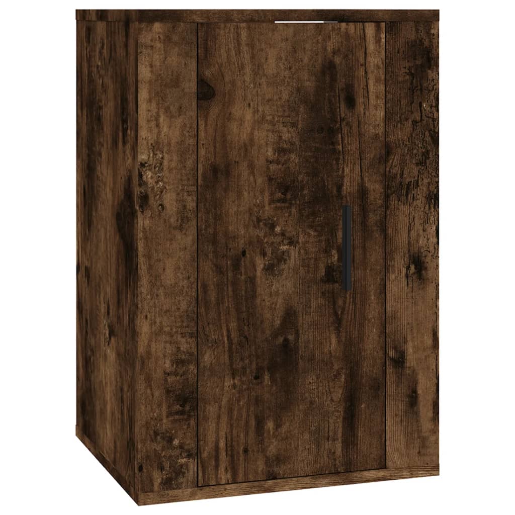 vidaXL Dulapuri TV montaj pe perete 2 buc stejar fumuriu 40x34,5x60 cm