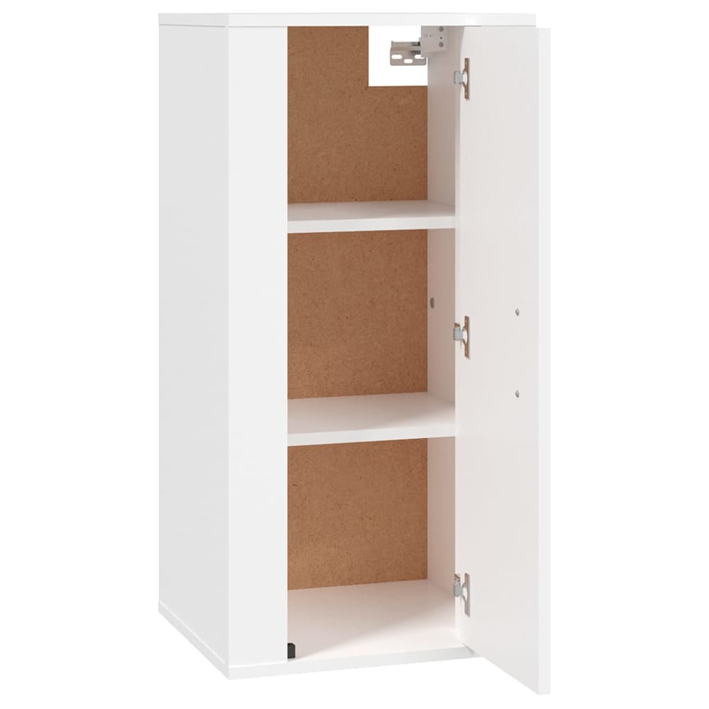 vidaXL Dulap TV montat pe perete, alb, 40x34,5x80 cm