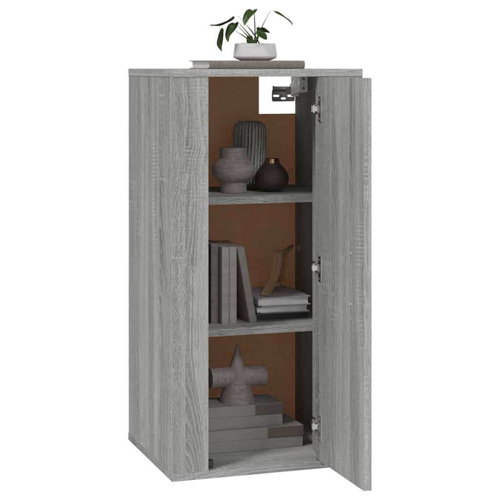 vidaXL Dulap TV montat pe perete, gri sonoma, 40x34,5x80 cm