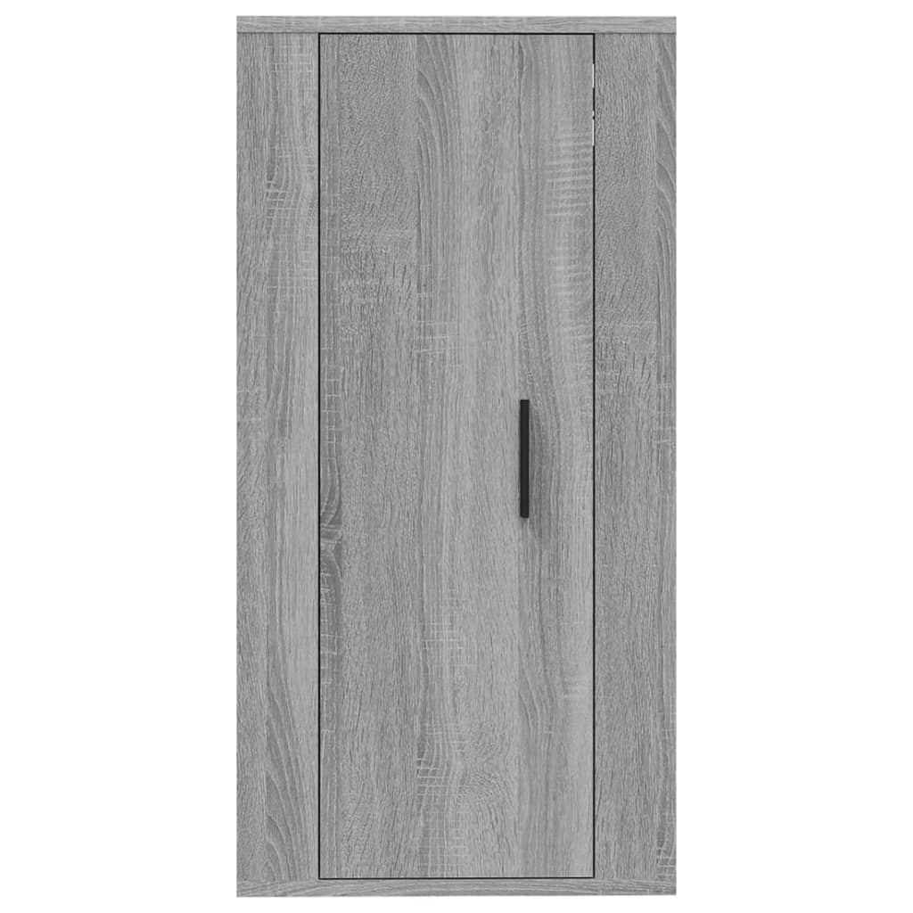 vidaXL Dulap TV montat pe perete, gri sonoma, 40x34,5x80 cm