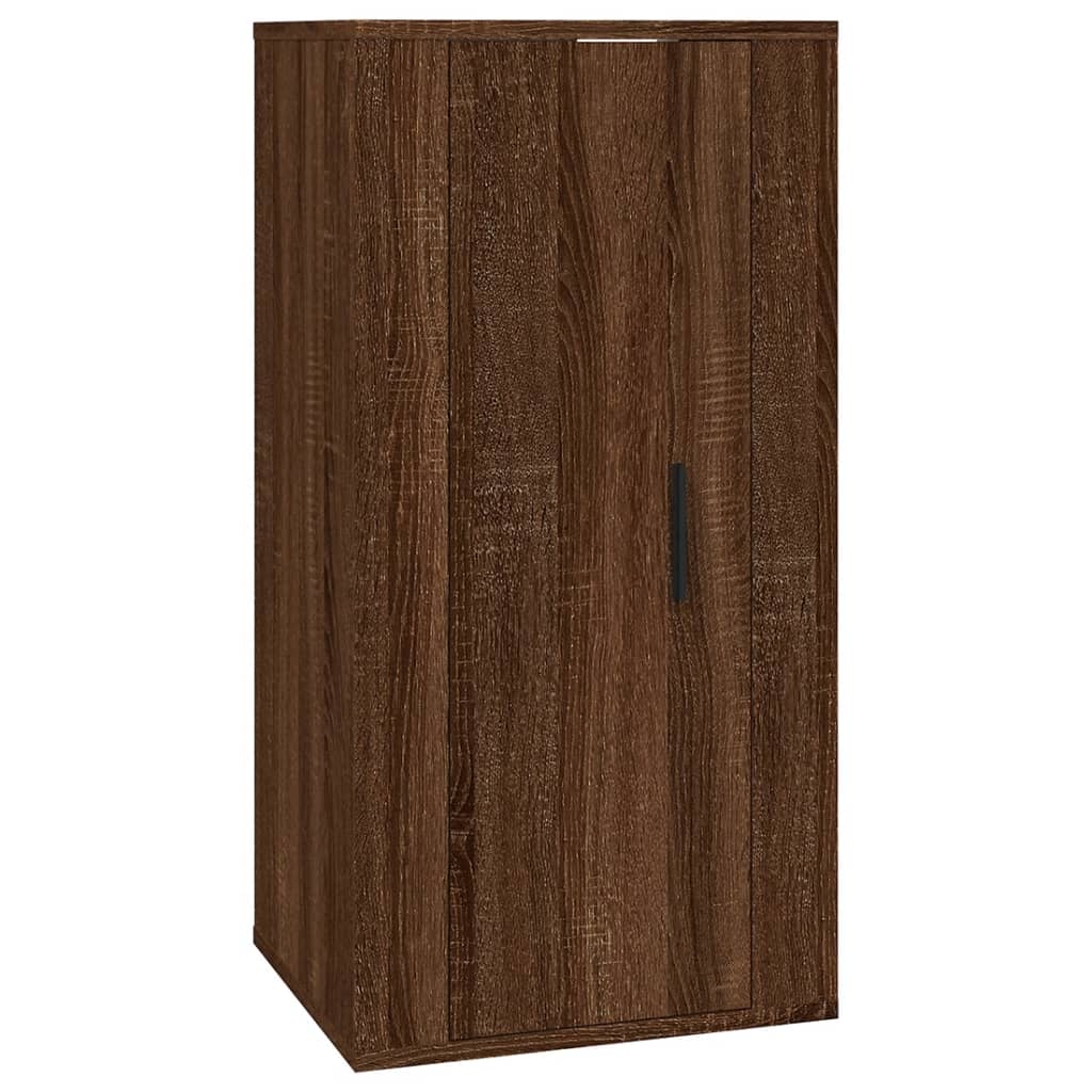 vidaXL Dulap TV montat pe perete, stejar maro, 40x34,5x80 cm