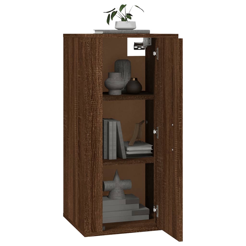 vidaXL Dulap TV montat pe perete, stejar maro, 40x34,5x80 cm