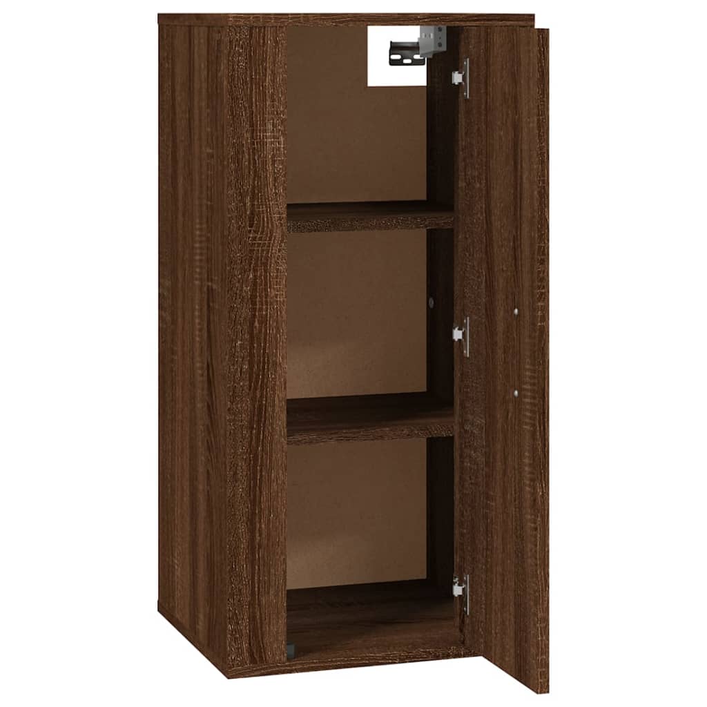 vidaXL Dulap TV montat pe perete, stejar maro, 40x34,5x80 cm