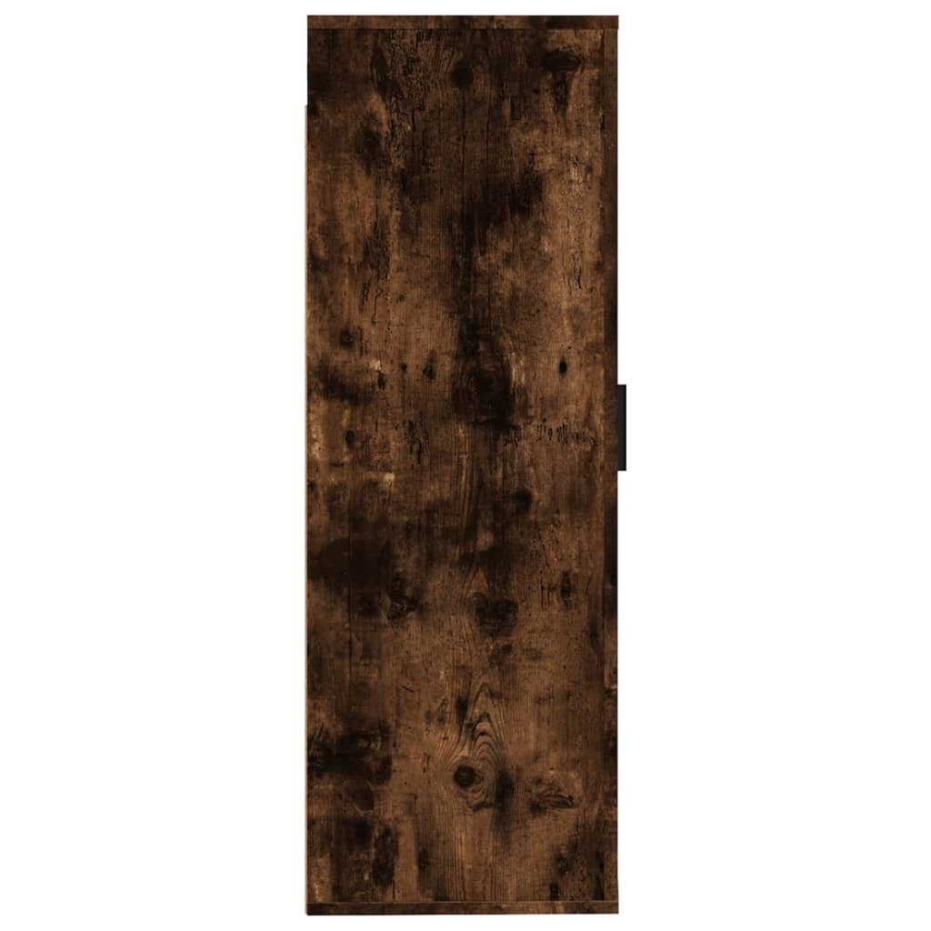 vidaXL Dulap TV montat pe perete, stejar fumuriu, 40x34,5x100 cm