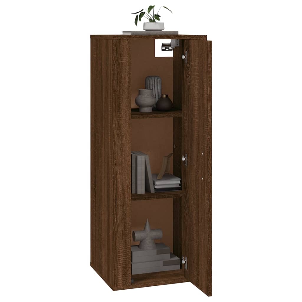 vidaXL Dulap TV montat pe perete, stejar maro, 40x34,5x100 cm