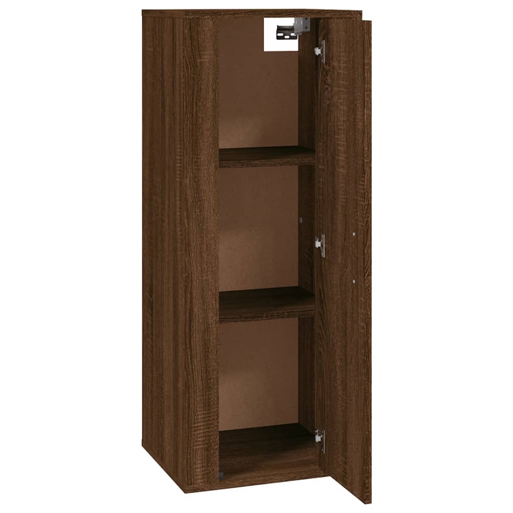vidaXL Dulap TV montat pe perete, stejar maro, 40x34,5x100 cm