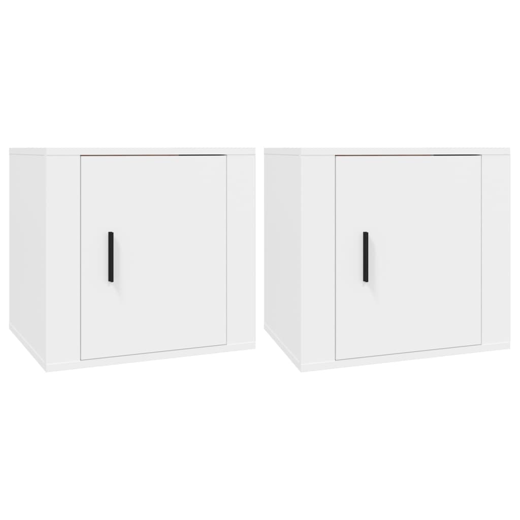 vidaXL Noptiere, 2 buc., alb, 50x39x47 cm vidaXL Noptiere, 2 buc., alb, 50x39x47 cm