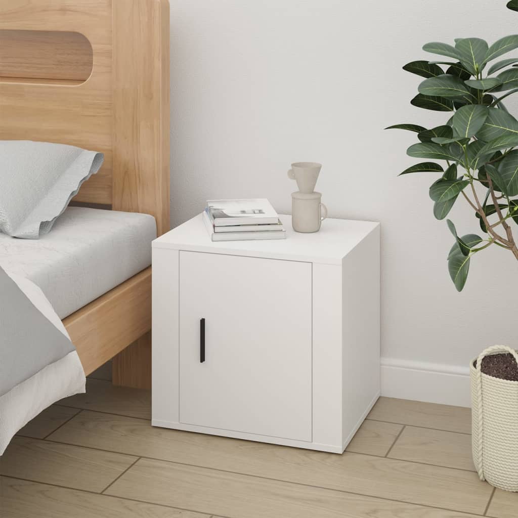 vidaXL Noptiere, 2 buc., alb, 50x39x47 cm vidaXL Noptiere, 2 buc., alb, 50x39x47 cm