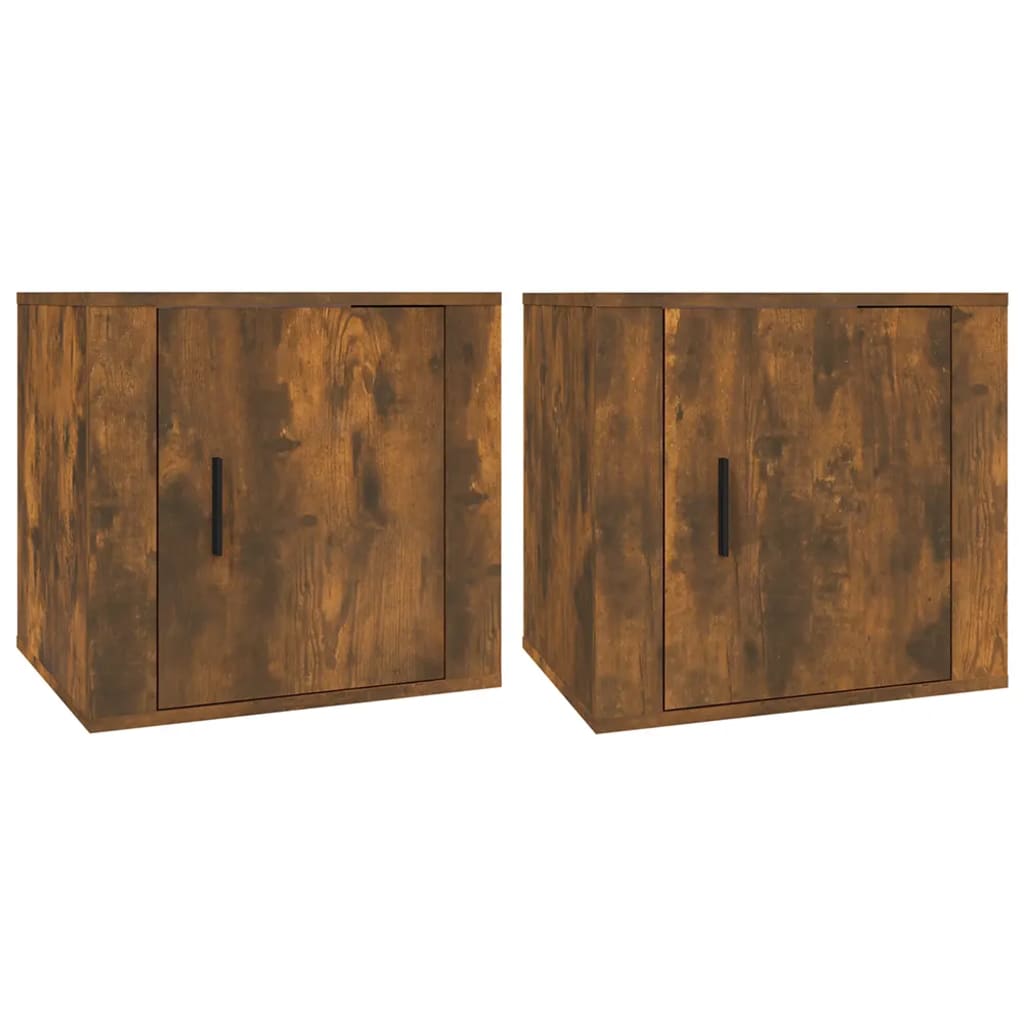 vidaXL Noptiere, 2 buc., stejar fumuriu, 50x39x47 cm vidaXL Noptiere, 2 buc., stejar fumuriu, 50x39x47 cm