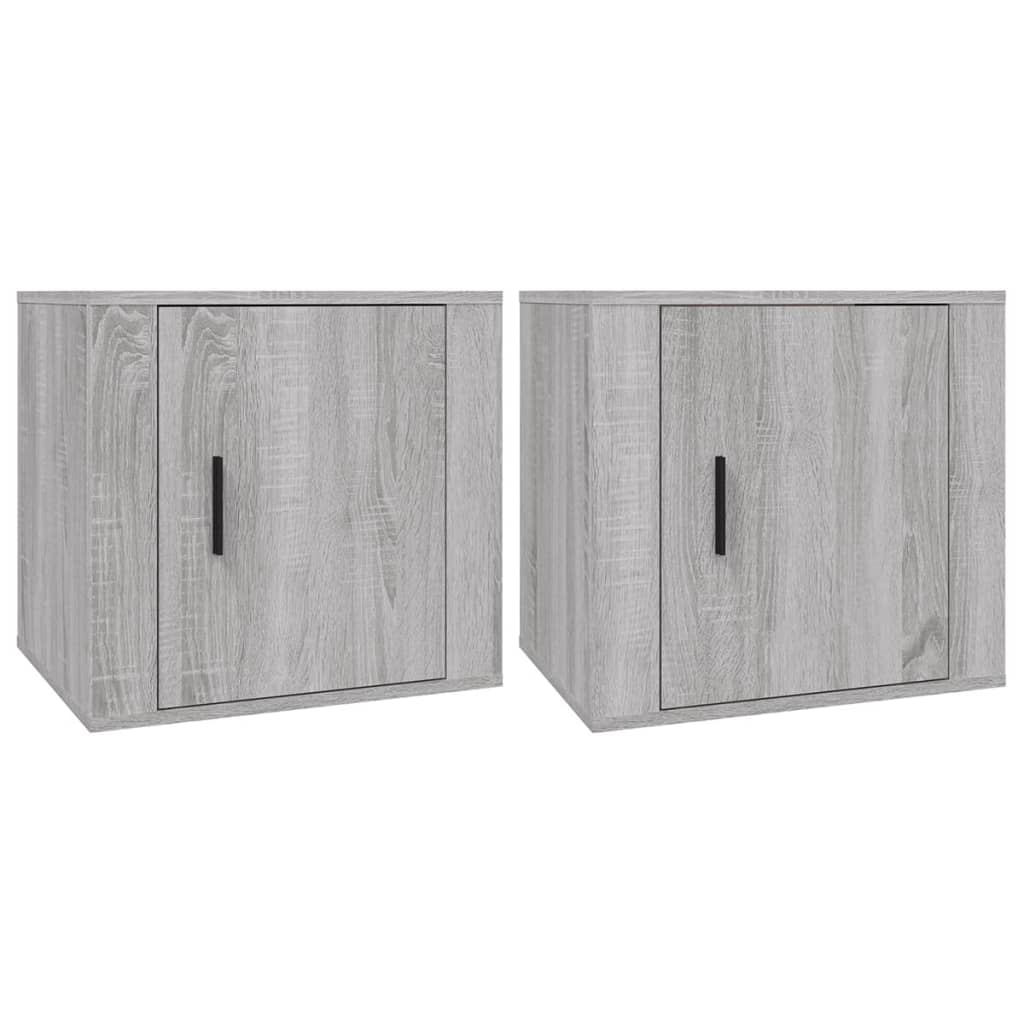 vidaXL Noptiere, 2 buc., gri sonoma, 50x39x47 cm vidaXL Noptiere, 2 buc., gri sonoma, 50x39x47 cm