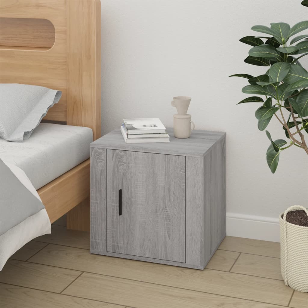 vidaXL Noptiere, 2 buc., gri sonoma, 50x39x47 cm vidaXL Noptiere, 2 buc., gri sonoma, 50x39x47 cm