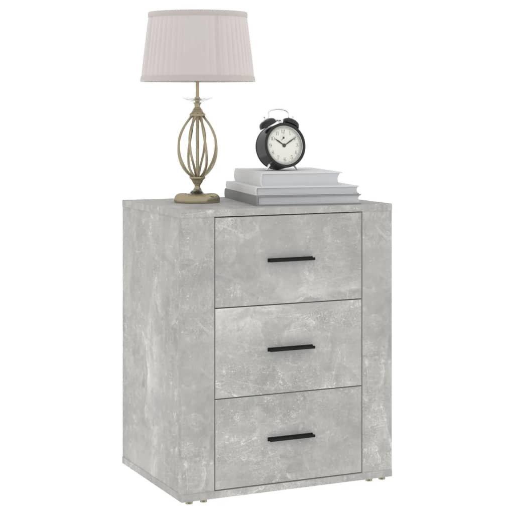 vidaXL Noptieră, gri beton, 50x36x60 cm, lemn prelucrat