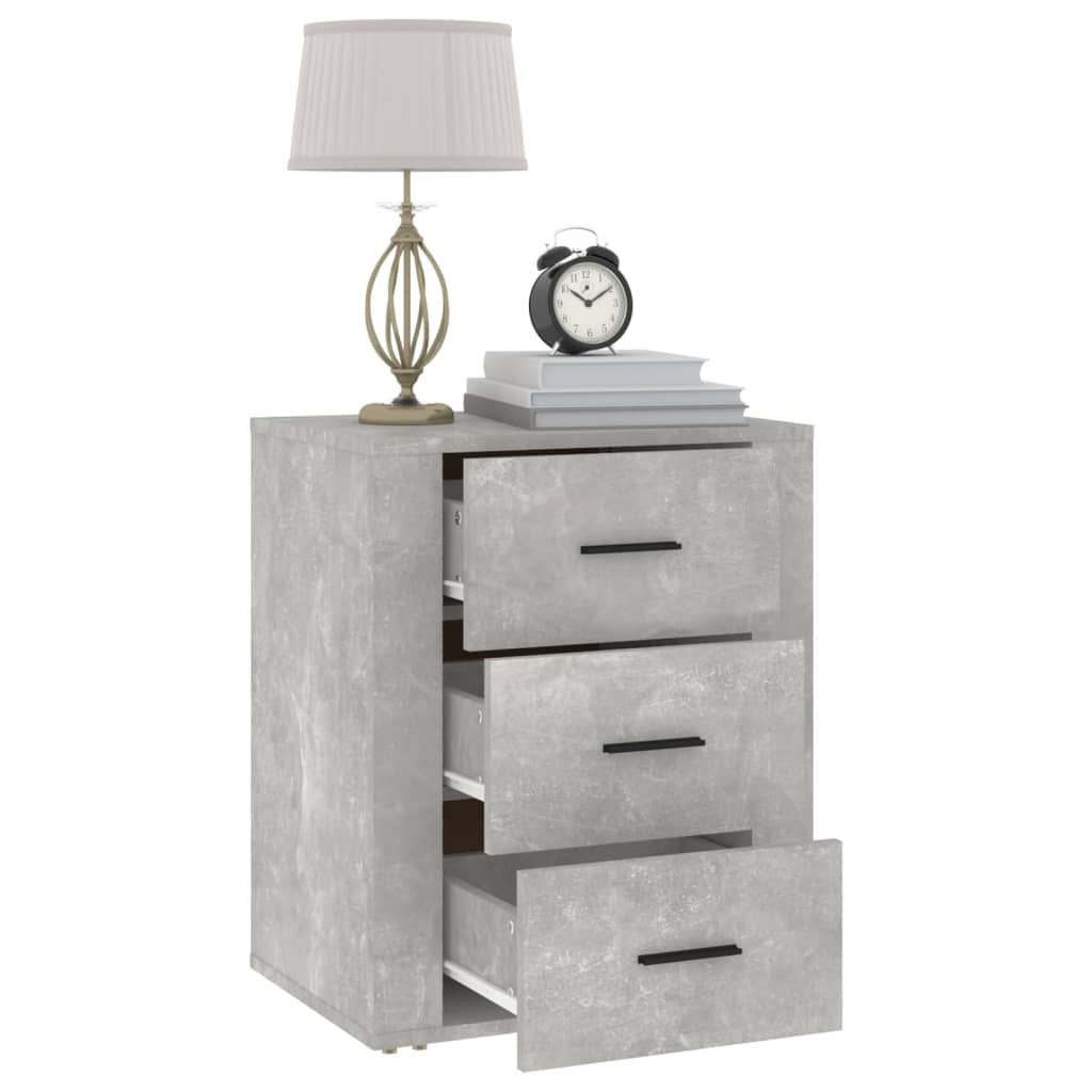vidaXL Noptieră, gri beton, 50x36x60 cm, lemn prelucrat