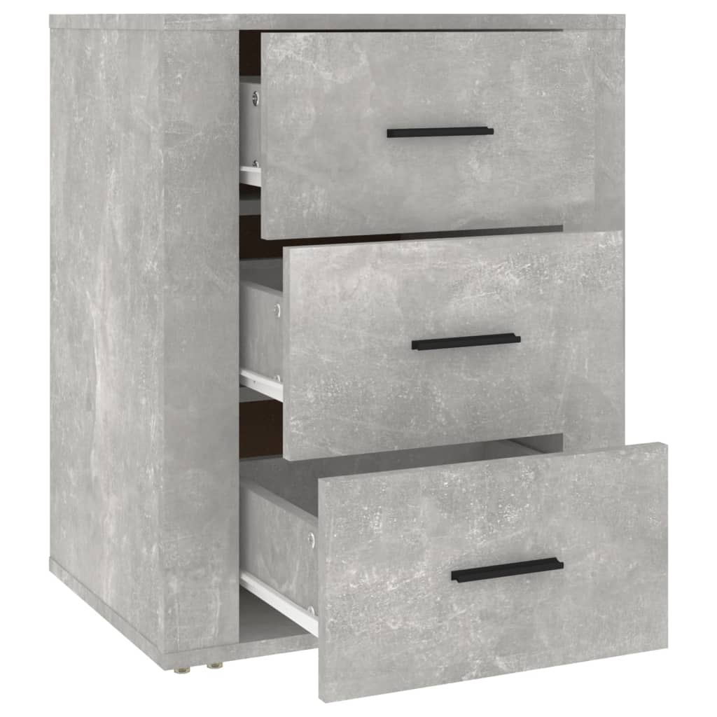 vidaXL Noptieră, gri beton, 50x36x60 cm, lemn prelucrat