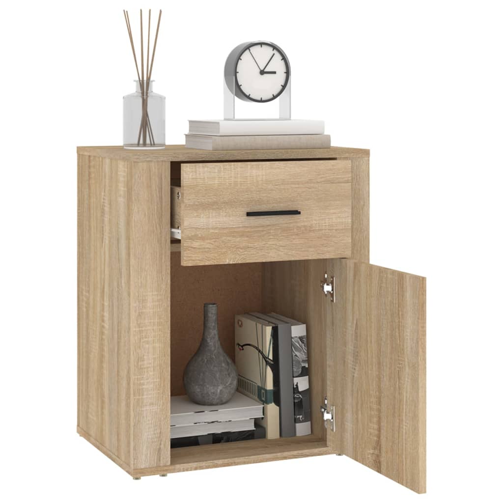 vidaXL Noptieră, stejar sonoma, 50x36x60 cm, lemn prelucrat vidaXL Noptieră, stejar sonoma, 50x36x60 cm, lemn prelucrat