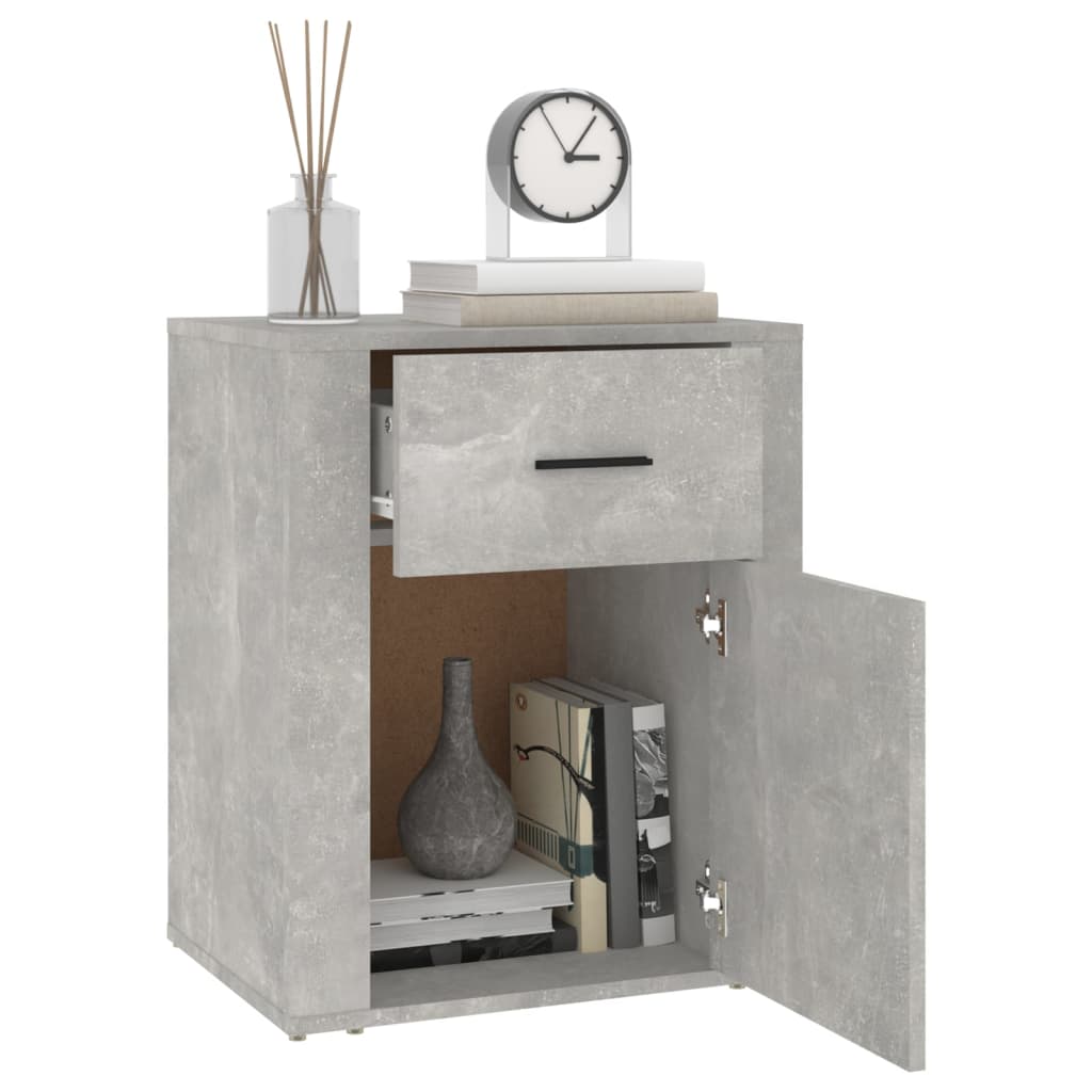 vidaXL Noptieră, gri beton, 50x36x60 cm, lemn prelucrat