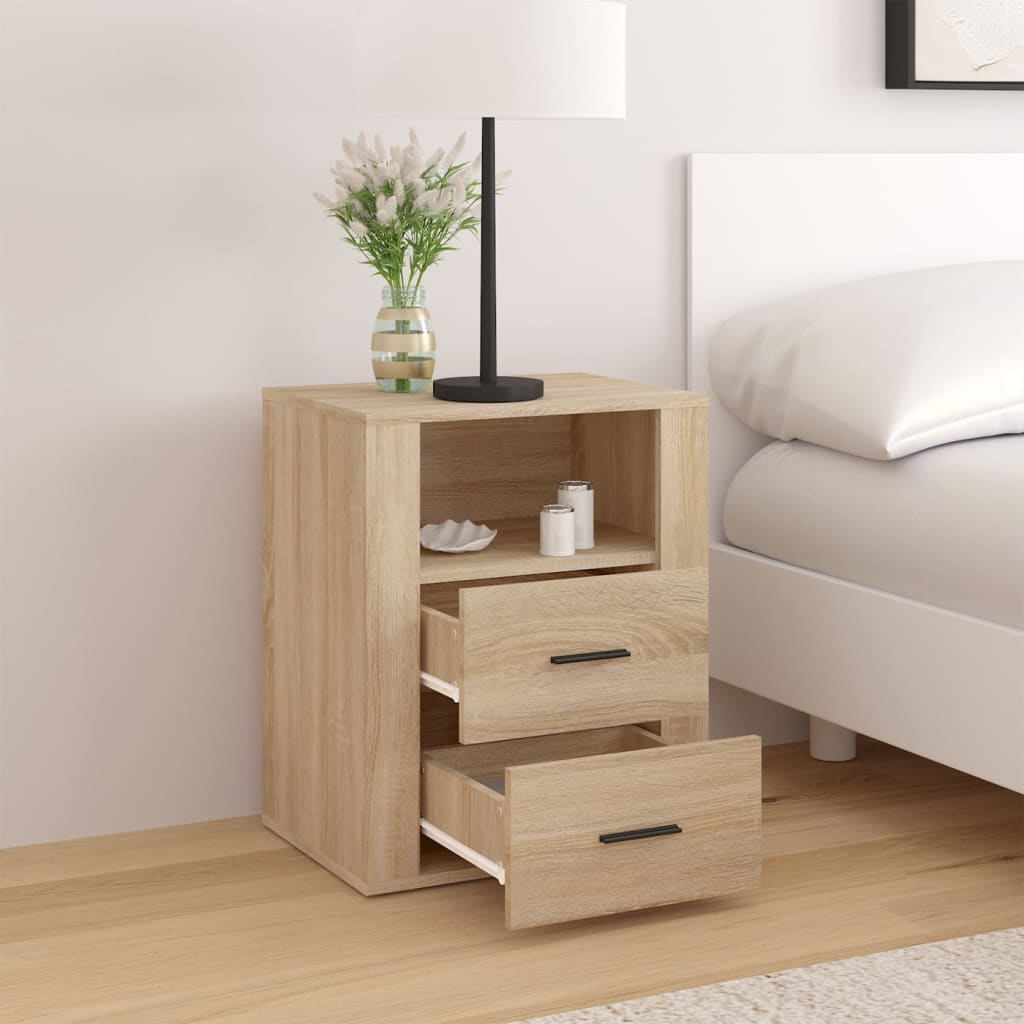 vidaXL Noptieră, stejar sonoma, 50x36x60 cm, lemn prelucrat vidaXL Noptieră, stejar sonoma, 50x36x60 cm, lemn prelucrat
