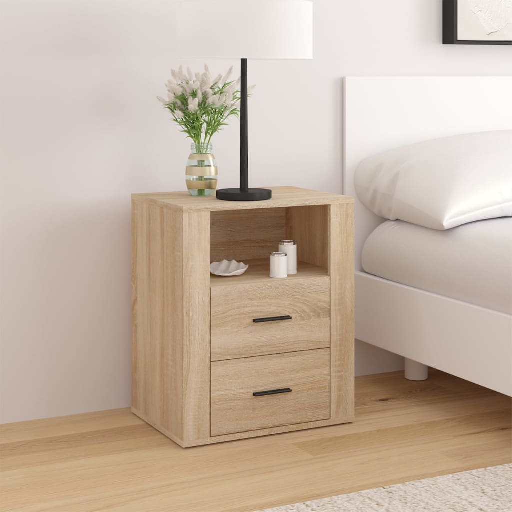 vidaXL Noptieră, stejar sonoma, 50x36x60 cm, lemn prelucrat vidaXL Noptieră, stejar sonoma, 50x36x60 cm, lemn prelucrat