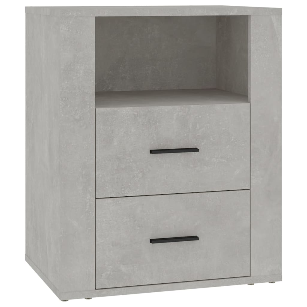 vidaXL Noptieră, gri beton, 50x36x60 cm, lemn prelucrat