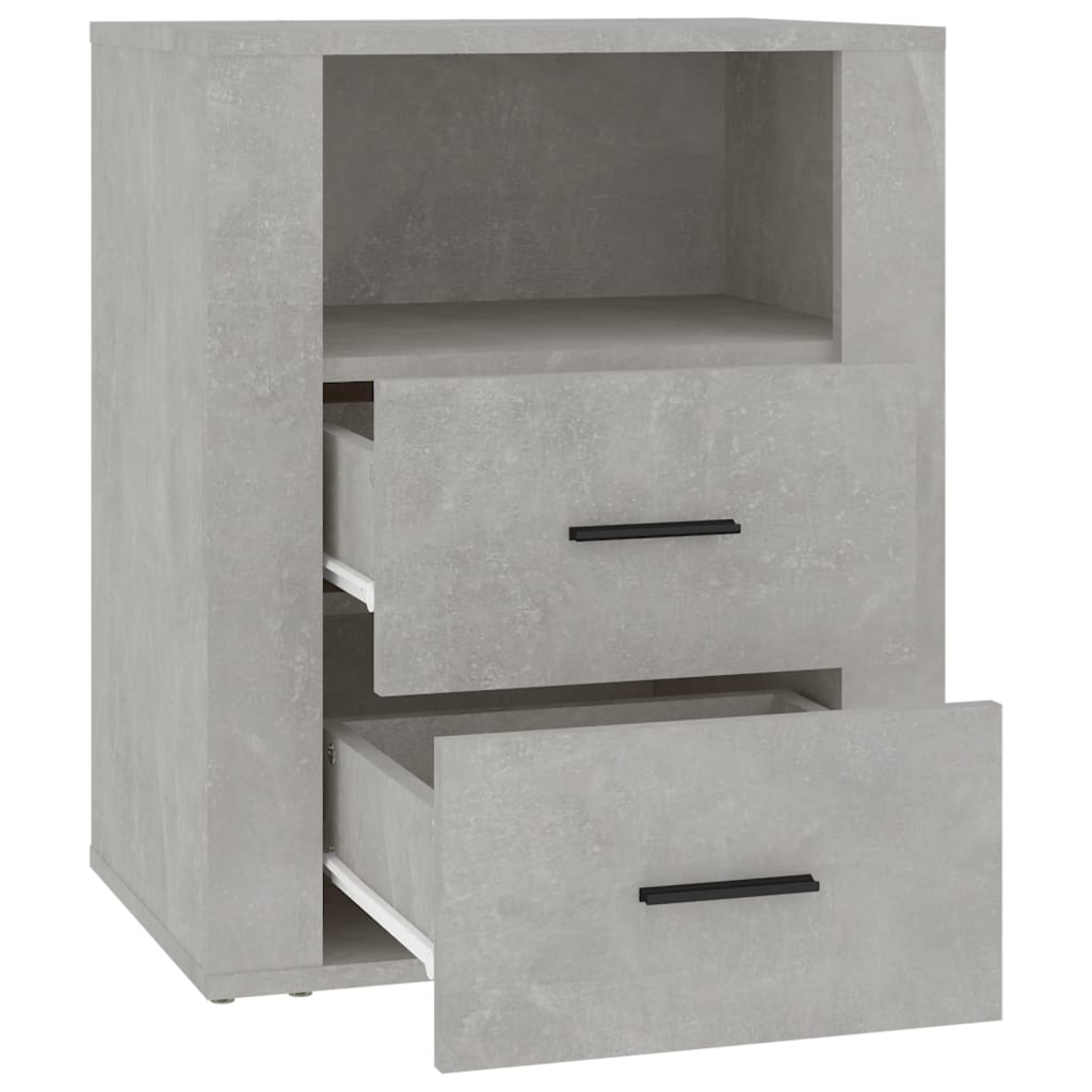 vidaXL Noptieră, gri beton, 50x36x60 cm, lemn prelucrat