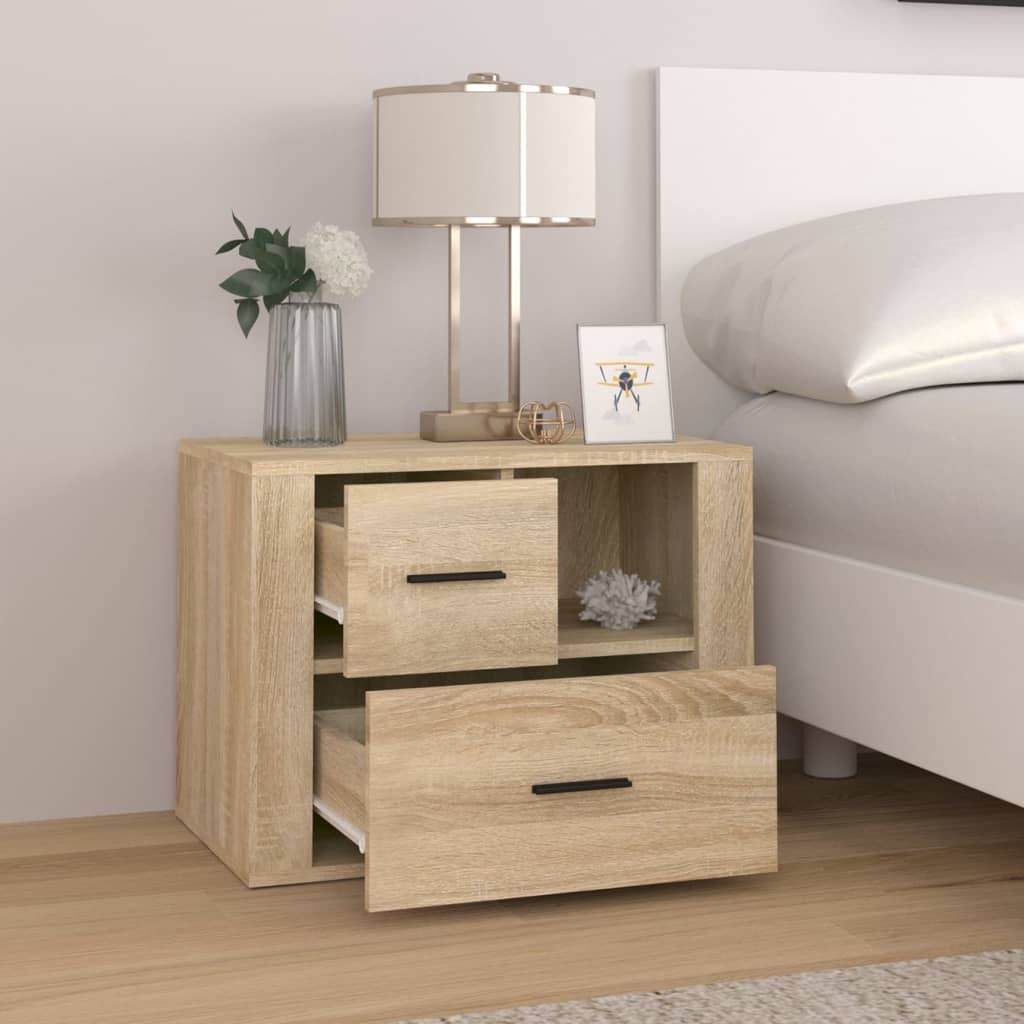 vidaXL Noptieră, stejar sonoma, 60x36x45 cm, lemn prelucrat vidaXL Noptieră, stejar sonoma, 60x36x45 cm, lemn prelucrat