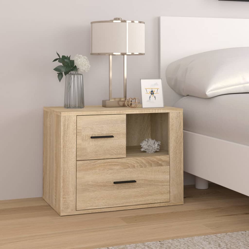 vidaXL Noptieră, stejar sonoma, 60x36x45 cm, lemn prelucrat vidaXL Noptieră, stejar sonoma, 60x36x45 cm, lemn prelucrat