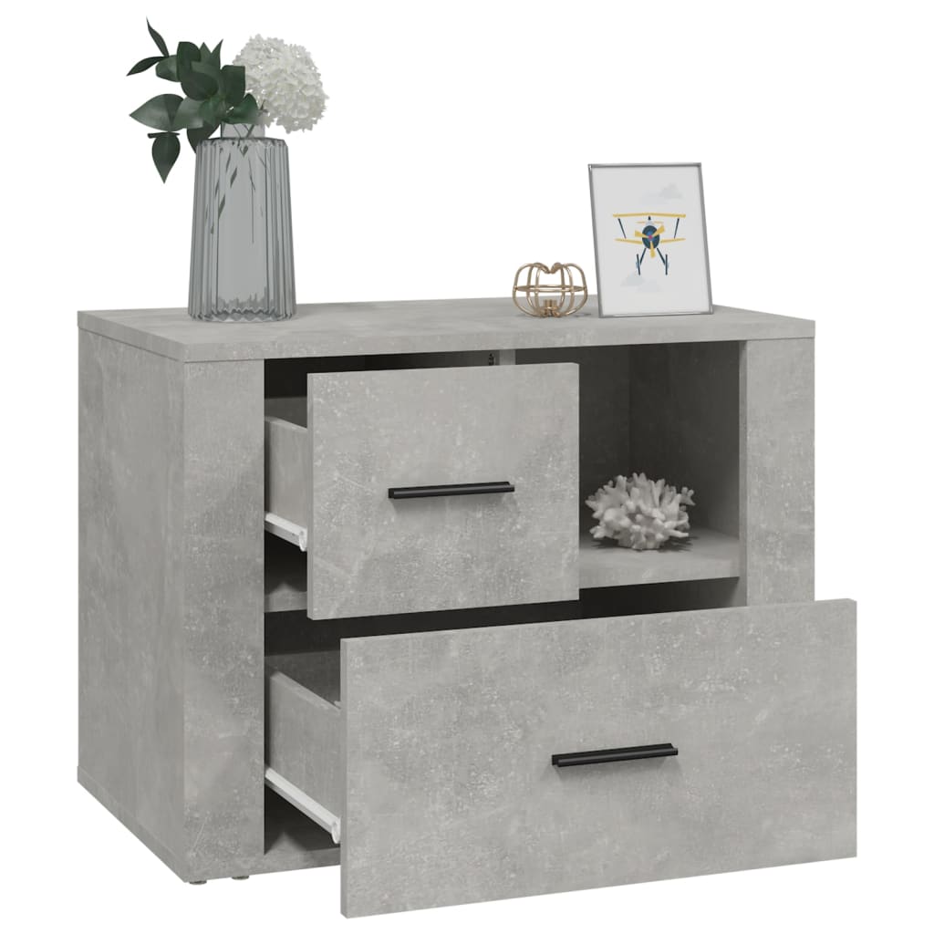 vidaXL Noptieră, gri beton, 60x36x45 cm, lemn prelucrat
