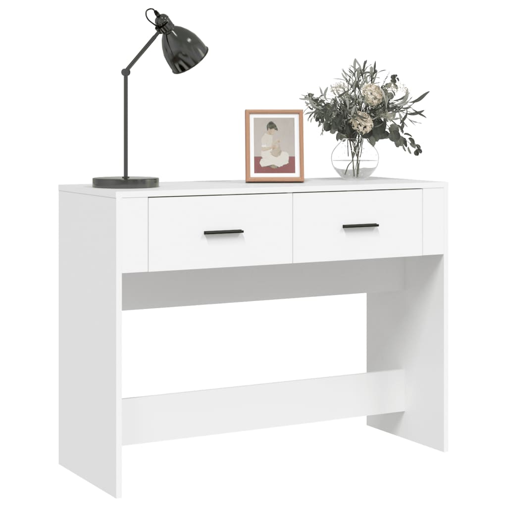 vidaXL Măsuță consolă, alb, 100x39x75 cm, lemn compozit vidaXL Măsuță consolă, alb, 100x39x75 cm, lemn compozit