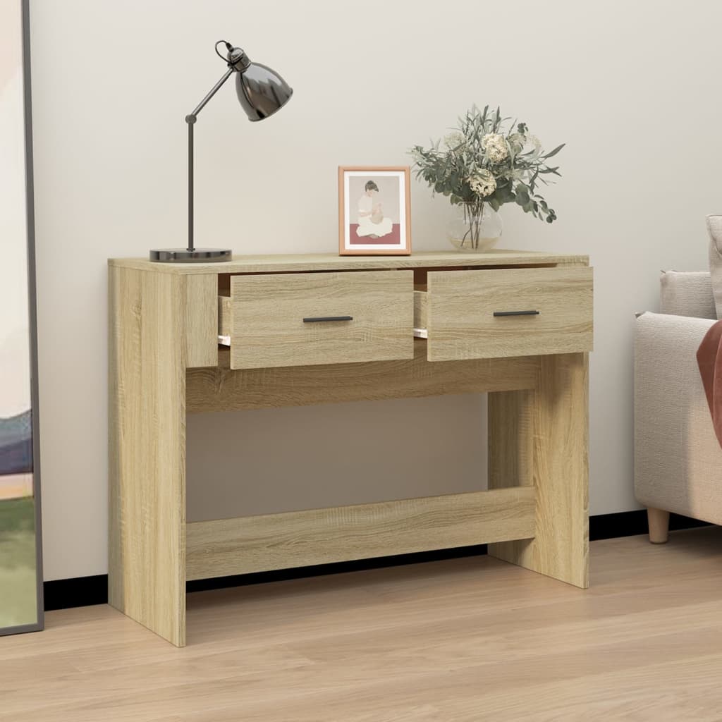 vidaXL Măsuță consolă, stejar sonoma, 100x39x75 cm, lemn prelucrat vidaXL Măsuță consolă, stejar sonoma, 100x39x75 cm, lemn prelucrat