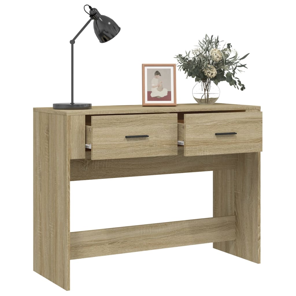 vidaXL Măsuță consolă, stejar sonoma, 100x39x75 cm, lemn prelucrat vidaXL Măsuță consolă, stejar sonoma, 100x39x75 cm, lemn prelucrat