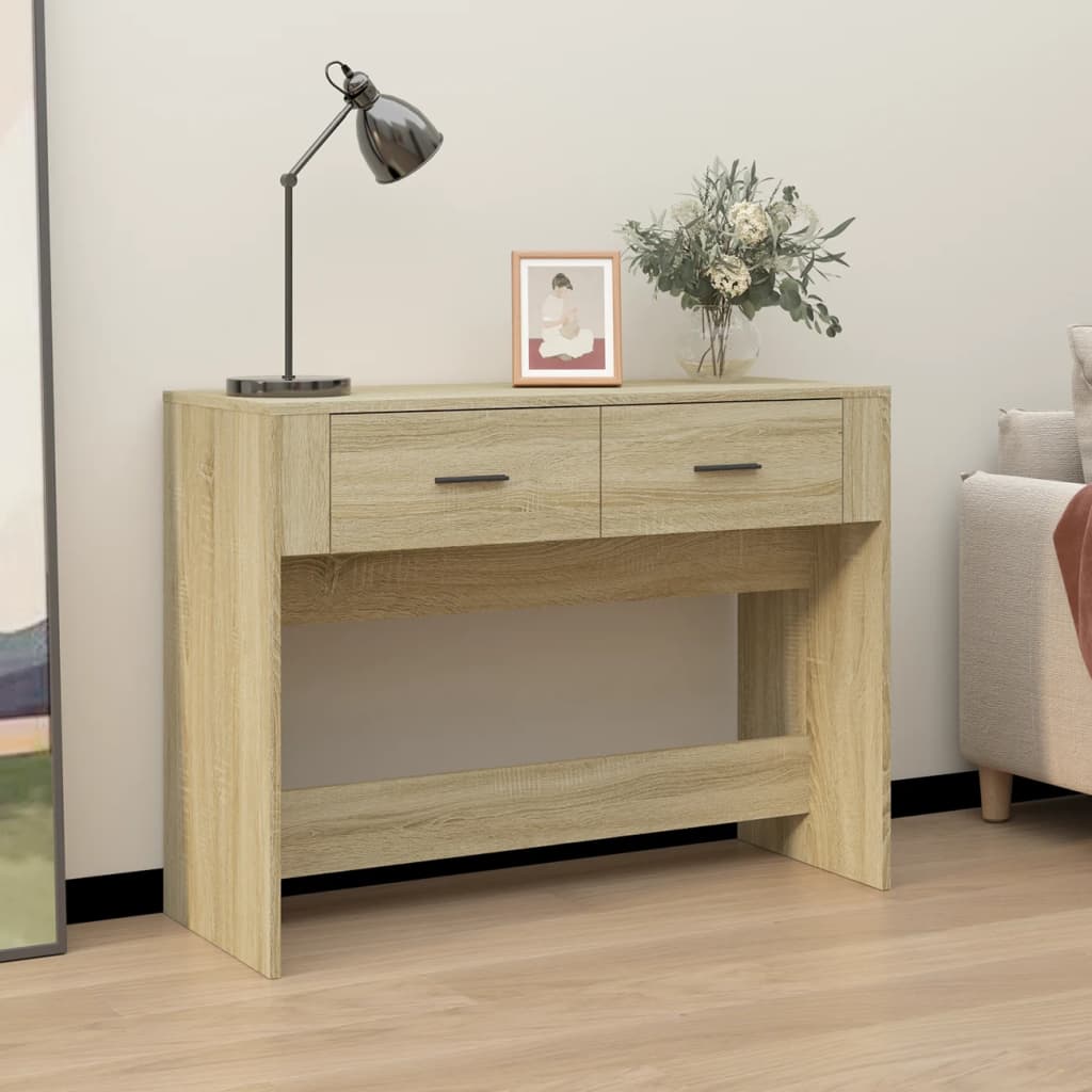 vidaXL Măsuță consolă, stejar sonoma, 100x39x75 cm, lemn prelucrat vidaXL Măsuță consolă, stejar sonoma, 100x39x75 cm, lemn prelucrat