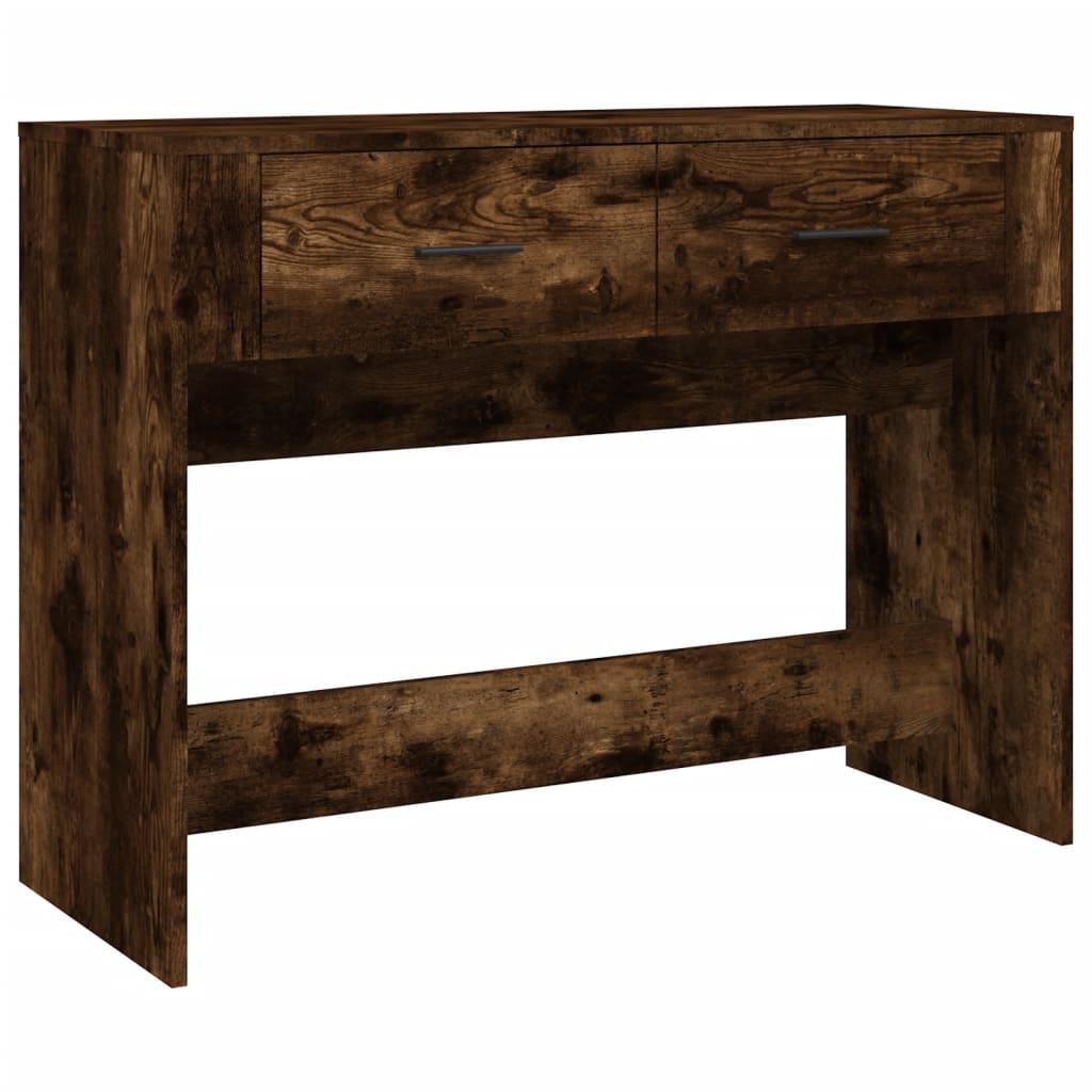 vidaXL Măsuță consolă, stejar fumuriu, 100x39x75 cm, lemn prelucrat vidaXL Măsuță consolă, stejar fumuriu, 100x39x75 cm, lemn prelucrat