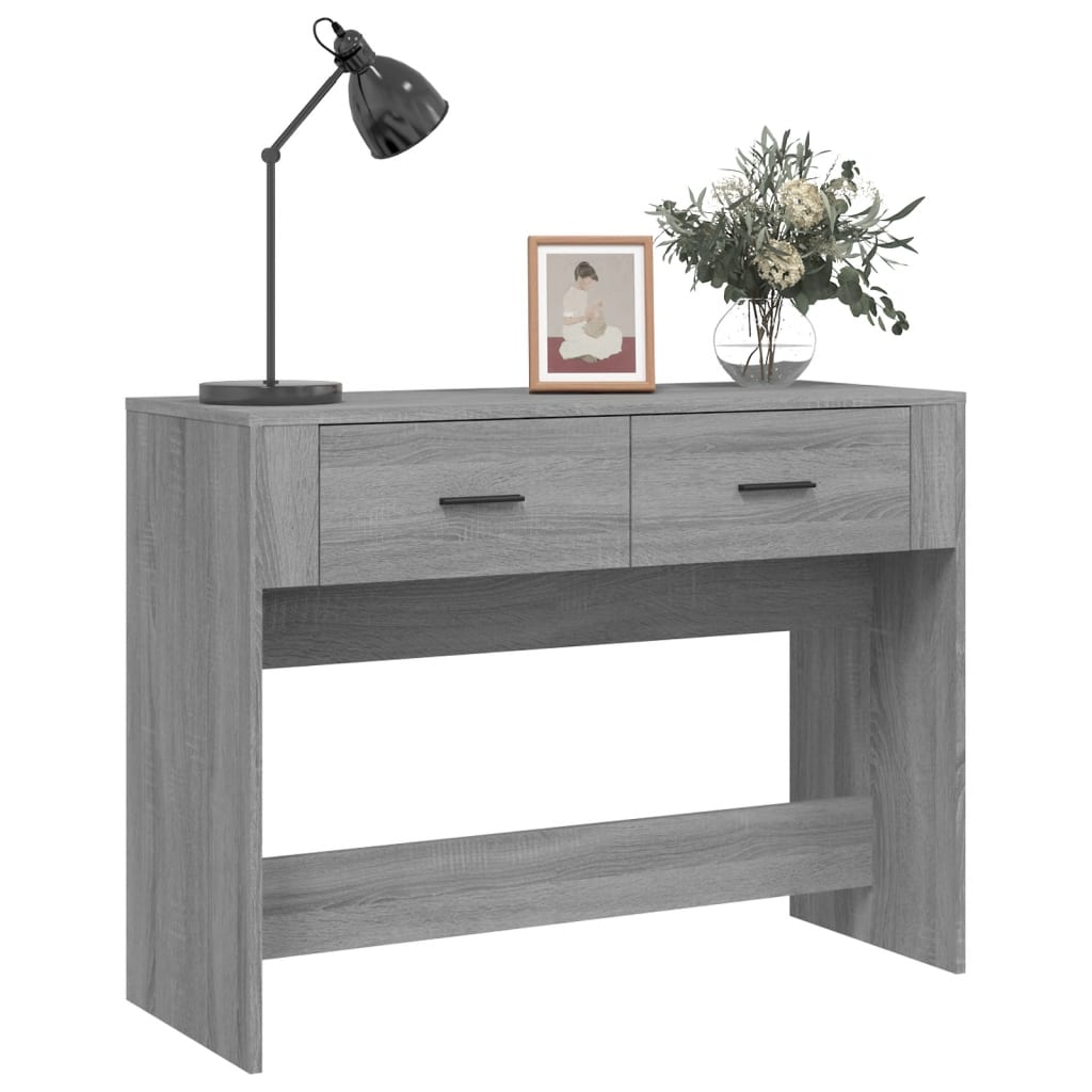 vidaXL Măsuță consolă, gri sonoma, 100x39x75 cm, lemn prelucrat vidaXL Măsuță consolă, gri sonoma, 100x39x75 cm, lemn prelucrat